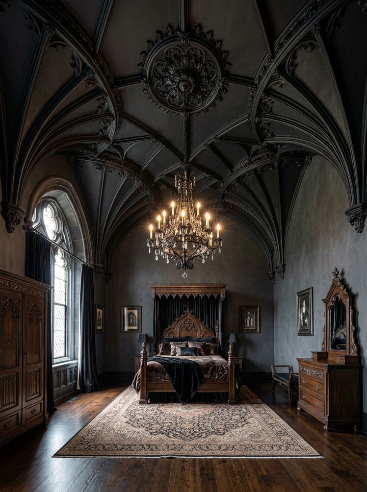 Gothic Ceiling Bedroom - 30 gothic bedroom ideas