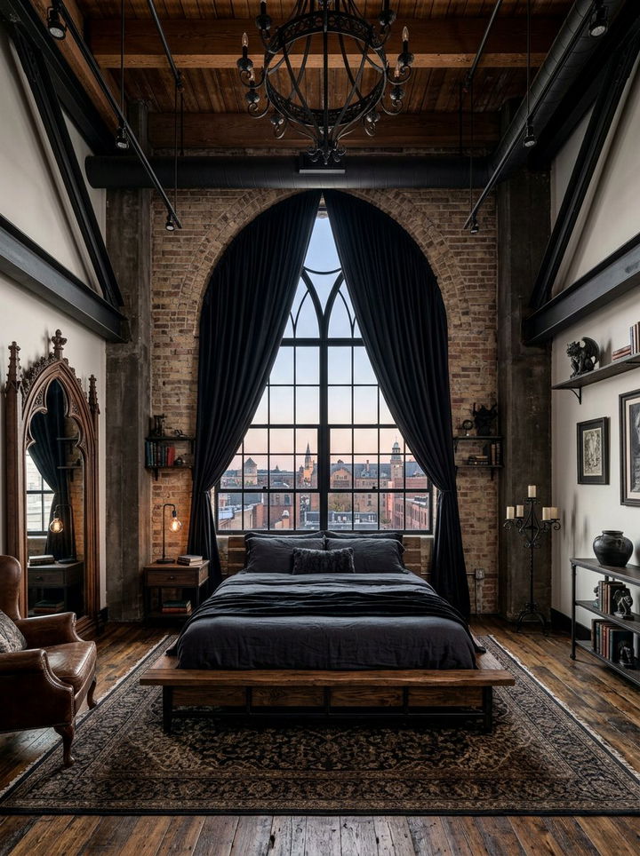 Gothic Loft Bedroom - 30 gothic bedroom ideas