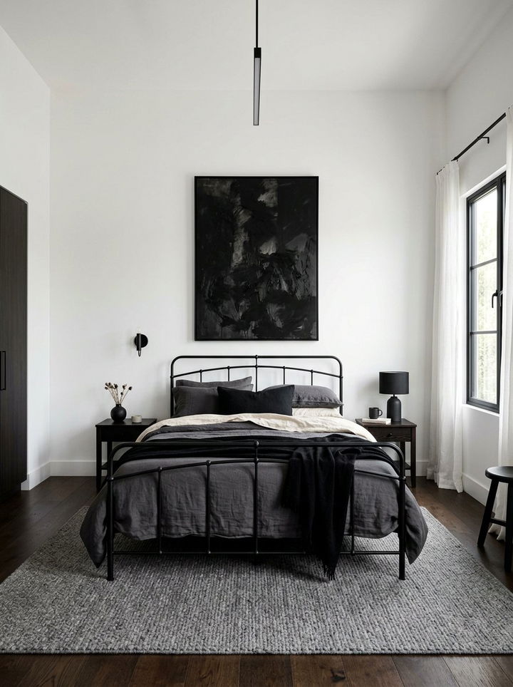 Gothic Minimalist Bedroom - 30 gothic bedroom ideas