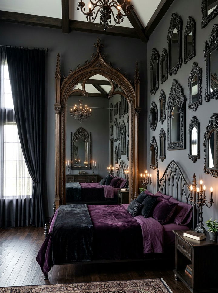 Gothic Mirror Bedroom - 30 gothic bedroom ideas