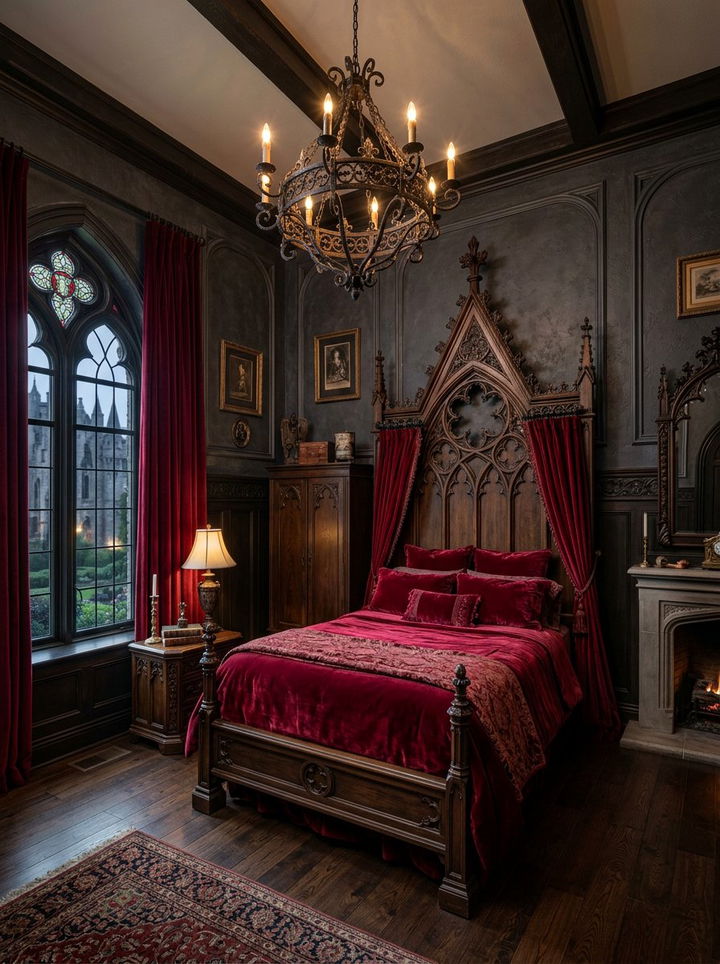 Gothic revival bedroom - 30 historic home bedroom ideas