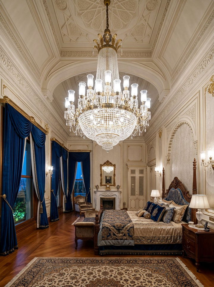 Grand Chandelier Lighting - 30 Turkish bedroom ideas