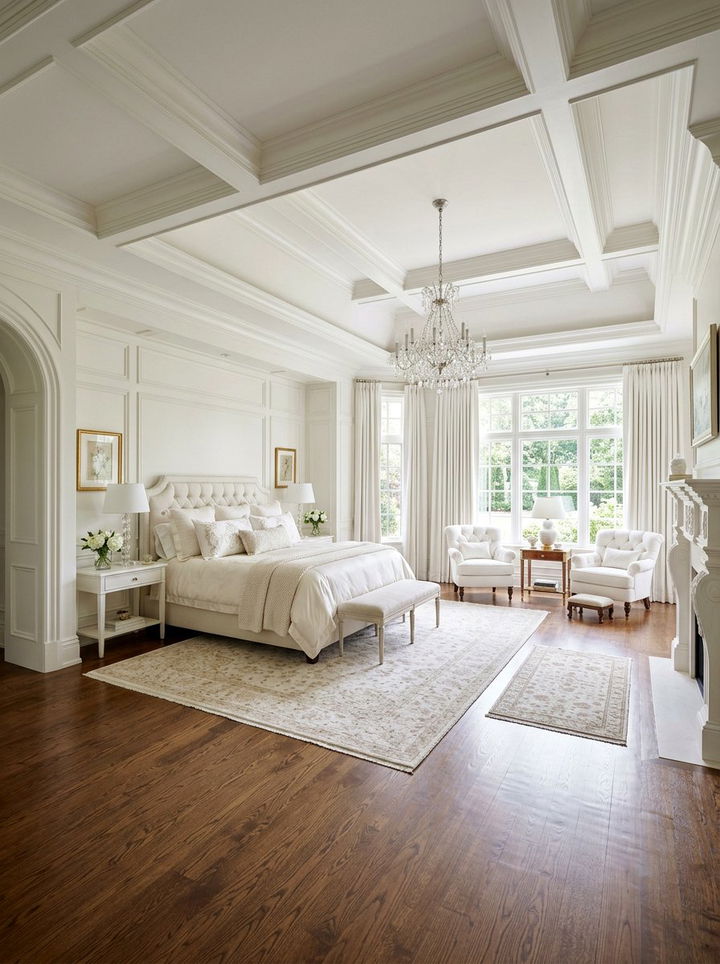 Grand Master Suite - 30 traditional white bedroom ideas