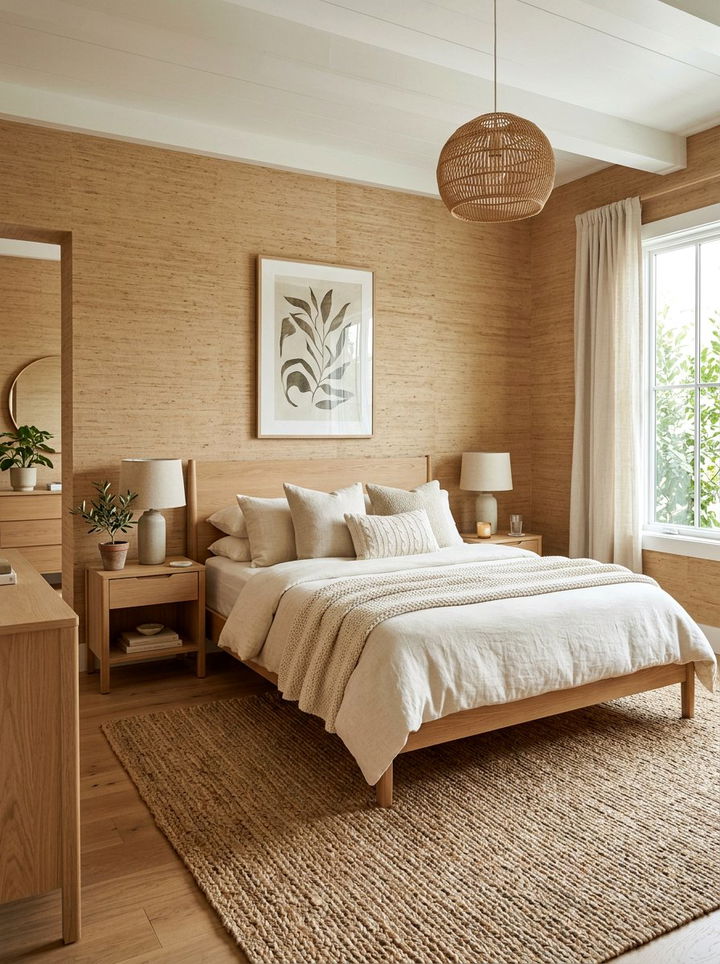 Grasscloth wallpaper bedroom - 30 bedroom modern wallpapers