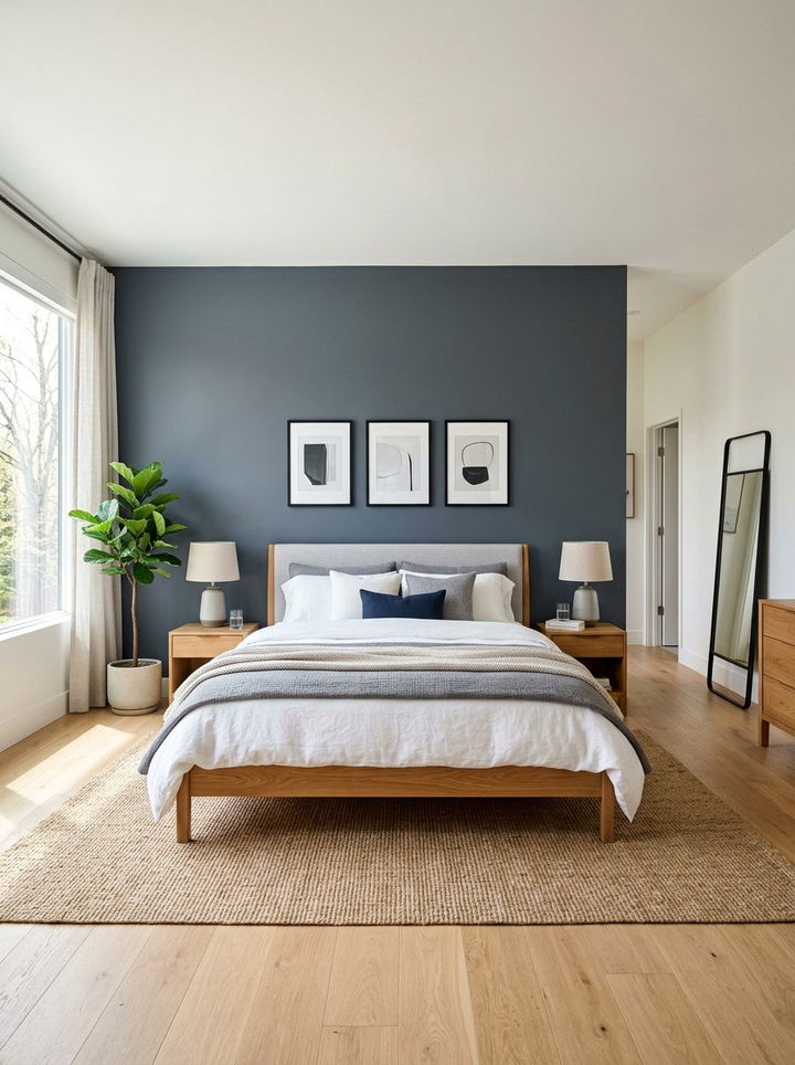 Gray Accent Wall - 30 bedroom gray walls