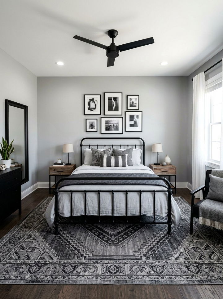 Gray And Black Bedroom - 30 cool gray bedroom ideas