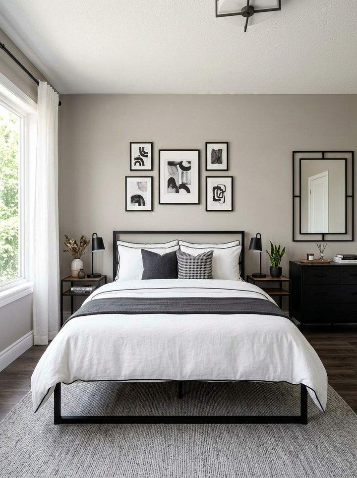 Gray And Black Bedroom - 30 warm gray bedroom ideas