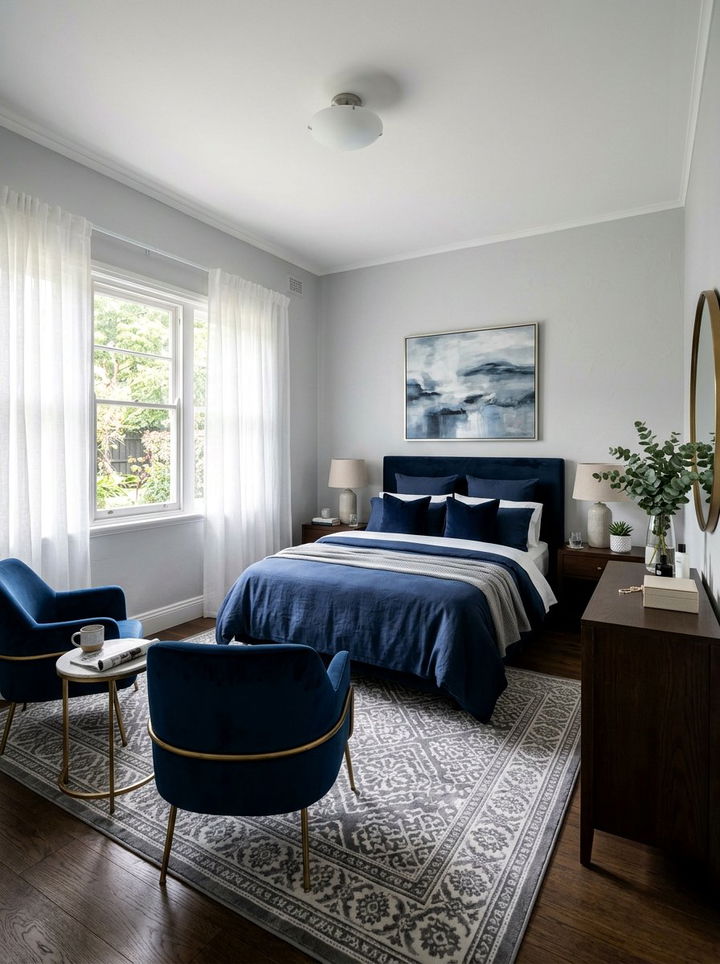 Gray And Blue Bedroom - 30 gray bedroom design ideas