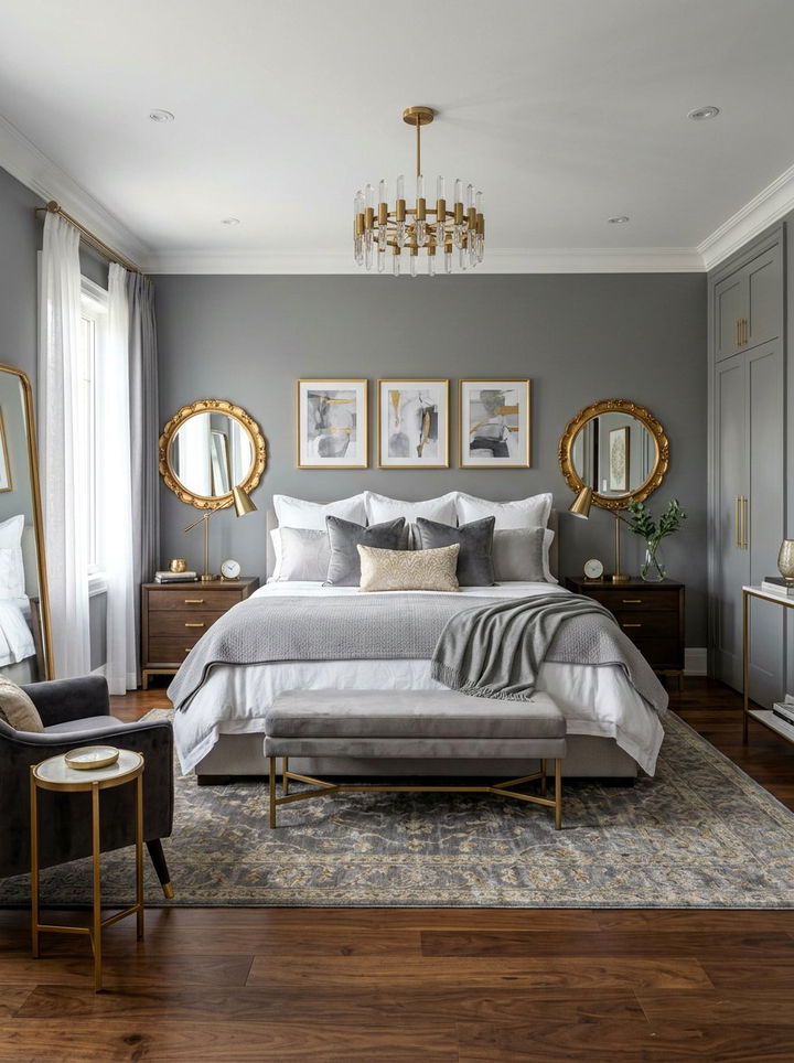 Gray And Gold Bedroom - 30 modern gray bedroom ideas