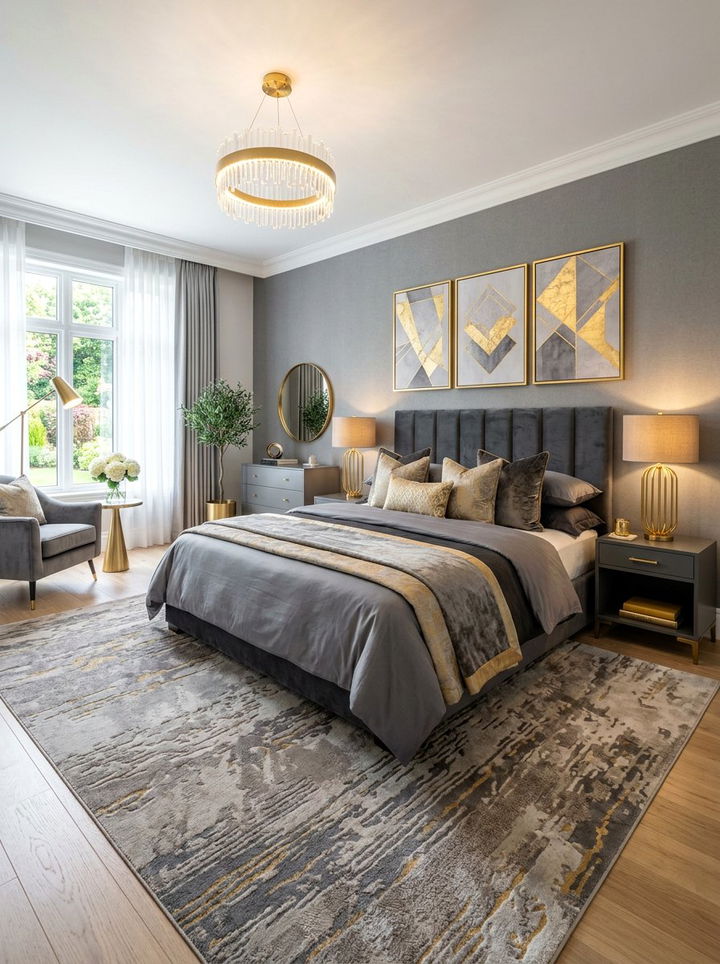 Gray And Gold Glam Bedroom - 30 modern glam bedroom ideas