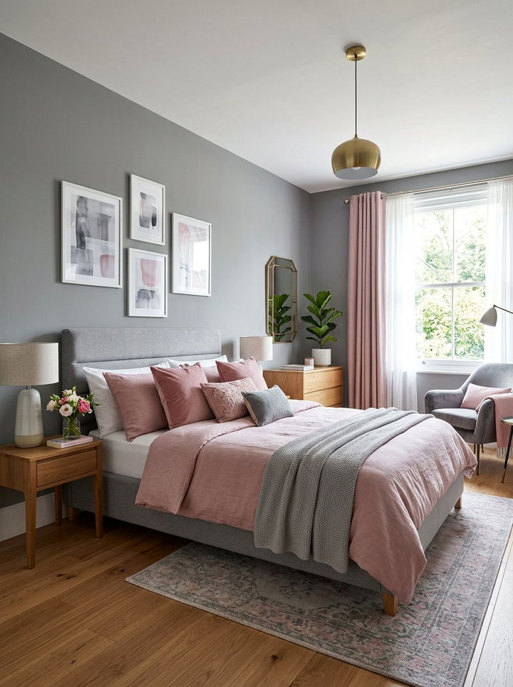 Gray And Pink Bedroom - 30 cool gray bedroom ideas