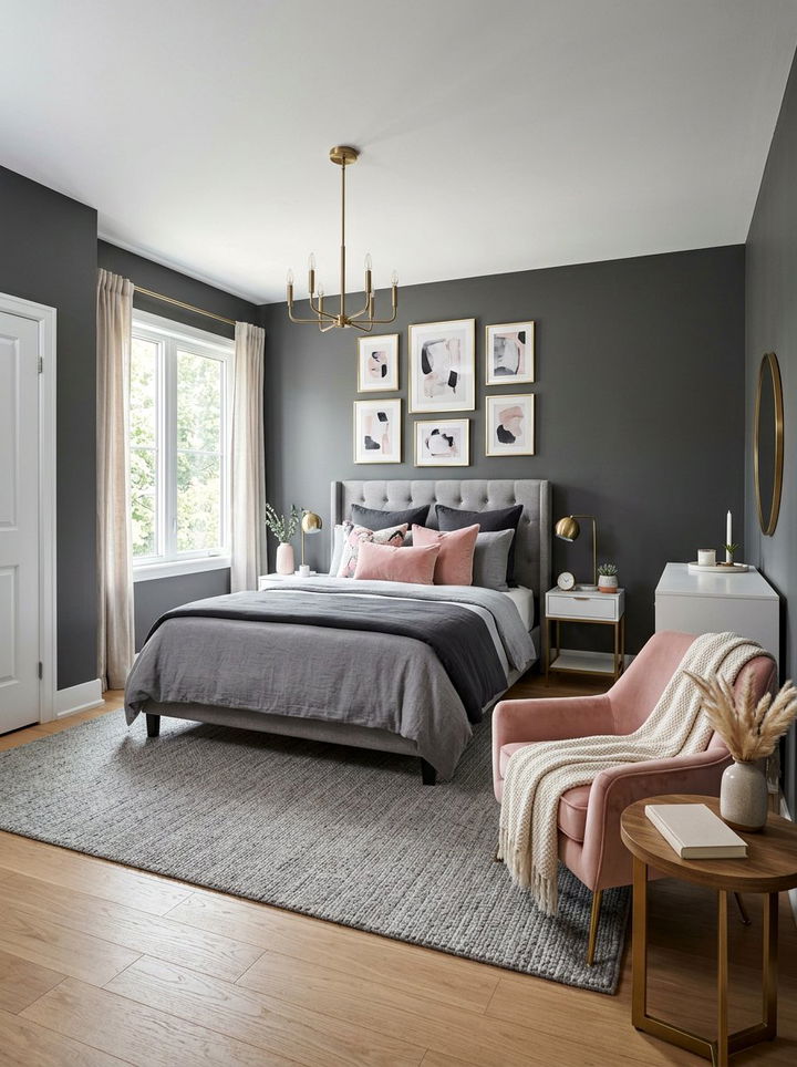 Gray And Pink Bedroom - 30 modern gray bedroom ideas