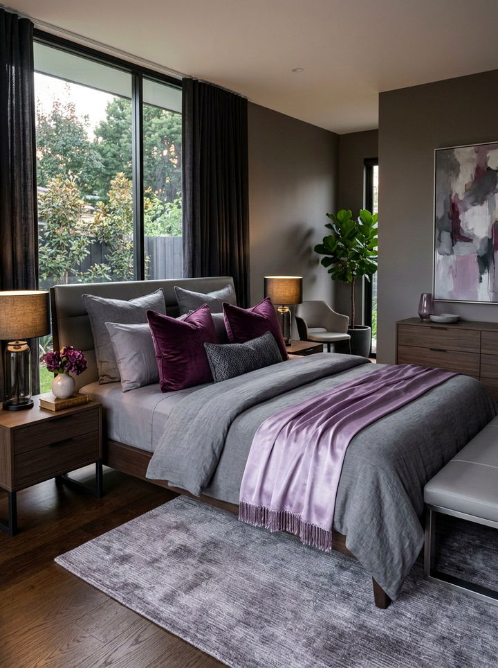 Gray And Purple Bedding - 30 bedroom gray bedding ideas