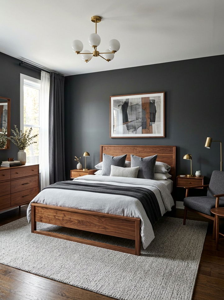 Gray And Walnut Bedroom - 30 walnut tone bedroom ideas
