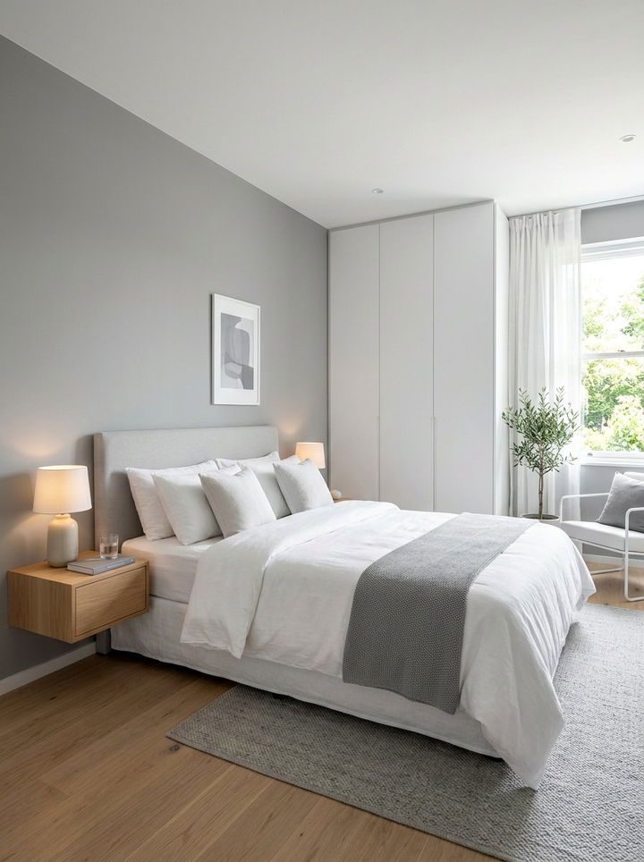 Gray And White Minimalist Bedroom - 30 minimalist gray bedroom ideas