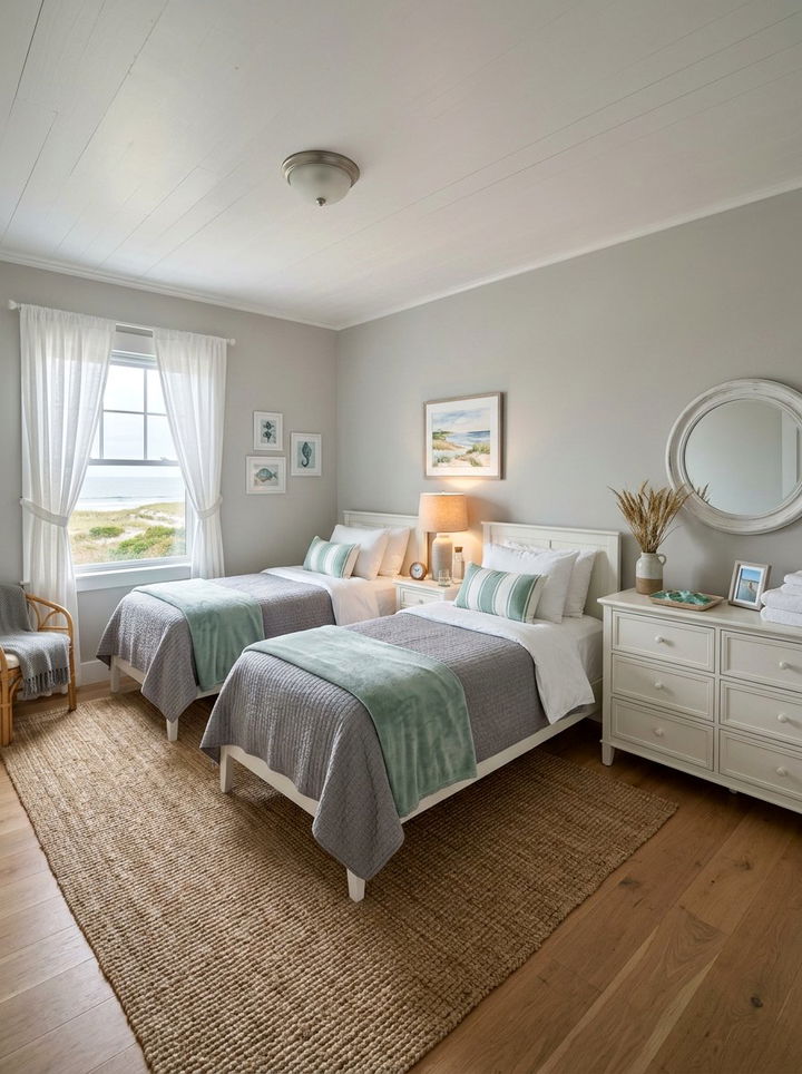 Gray Coastal Guest Bedroom - 30 coastal gray bedroom ideas