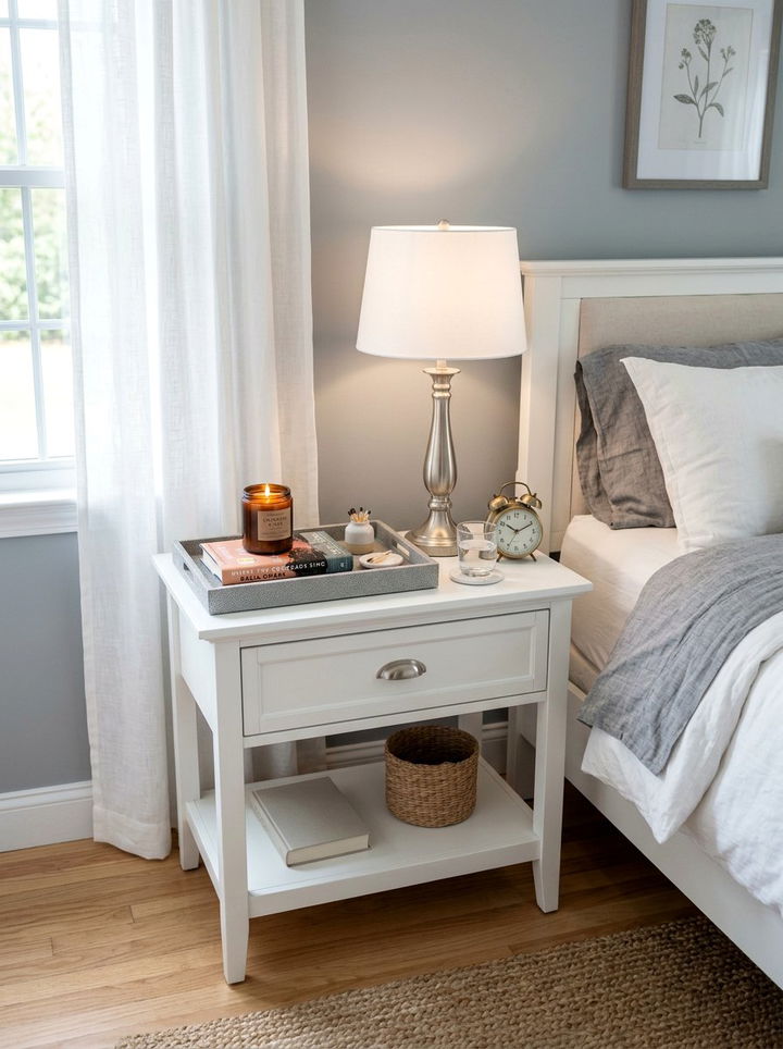 Gray Decorative Tray - 30 gray bedroom accessories ideas