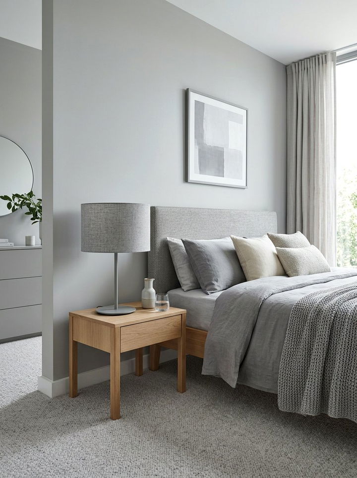 Gray Fabric Bedside Lamp - 30 bedroom lamps