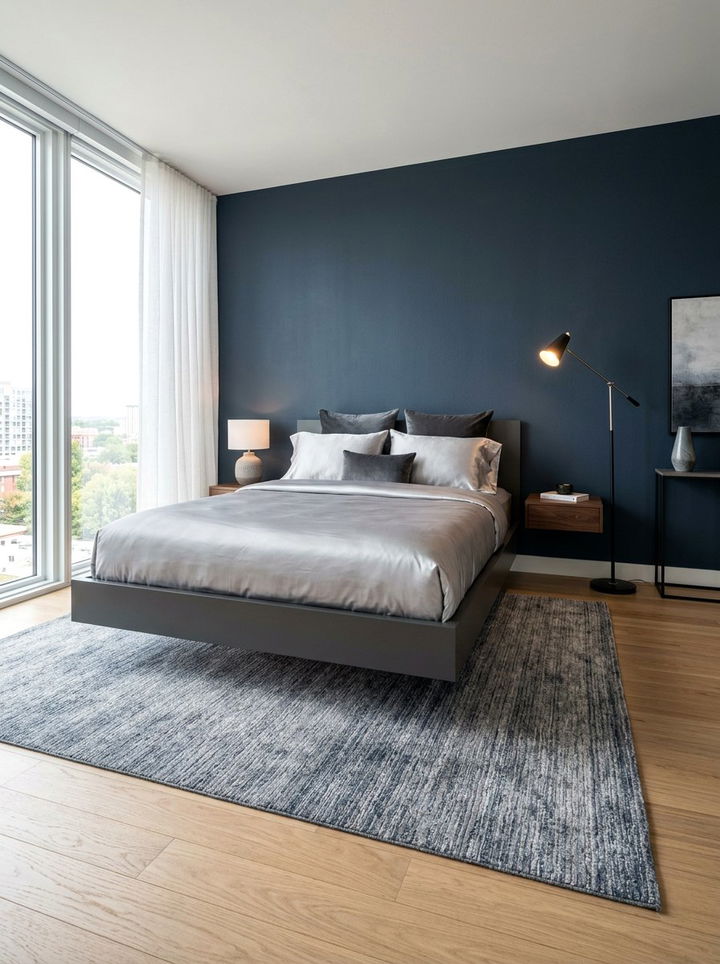 Gray Floating Bed - 30 bedroom floating bed ideas