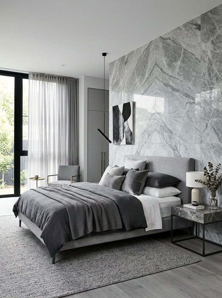 Gray Marble Bedroom Decor - 30 contemporary gray bedroom ideas