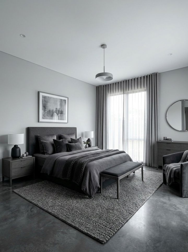 Gray Monochromatic Bedroom - 30 gray bedroom design ideas