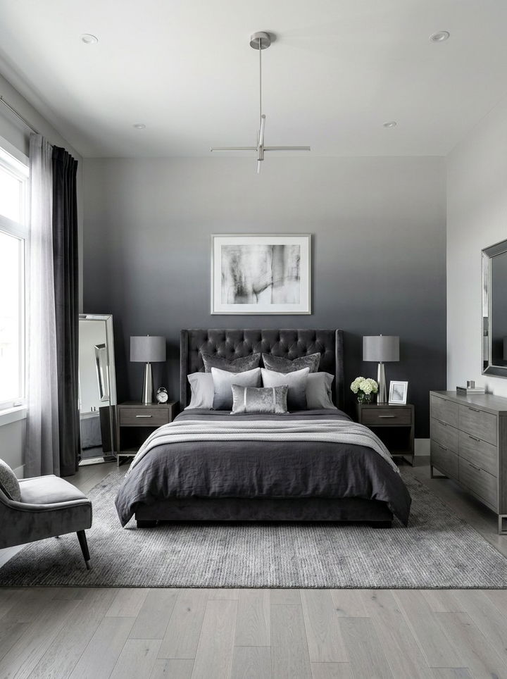 Gray Ombre Bedroom - 30 ombre bedroom ideas