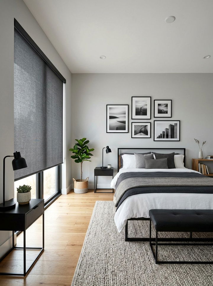 Gray Roller Blind - 30 bedroom blinds