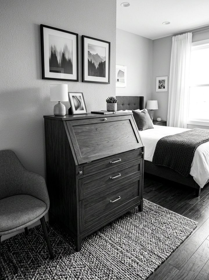 Gray Secretary Desk Decor - 30 bedroom secretary desks