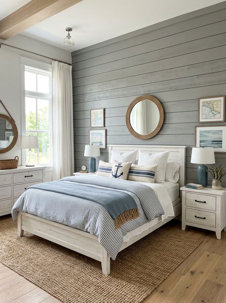 Gray Shiplap Wall Bedroom - 30 gray bedroom ideas
