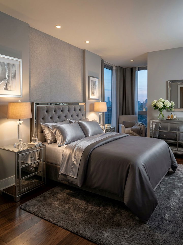 Gray Silk Bedding Bedroom - 30 contemporary gray bedroom ideas