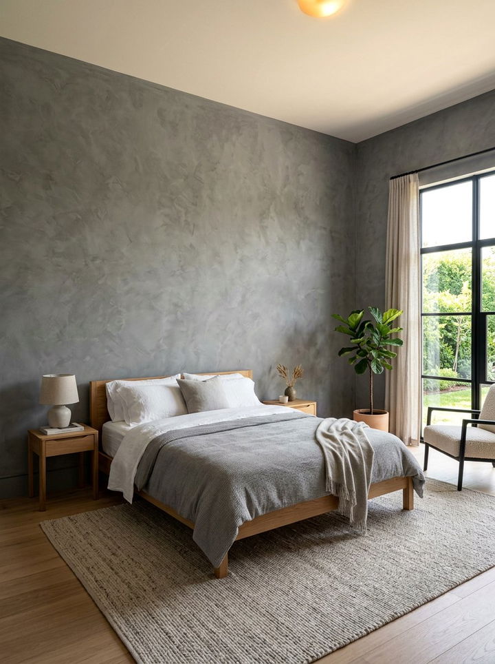 Gray Textured Walls - 30 bedroom gray walls