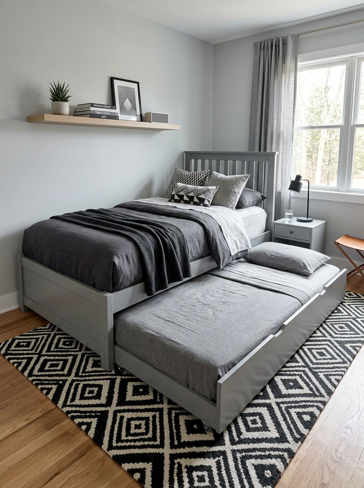 Gray Trundle Bed - 30 bedroom trundle beds