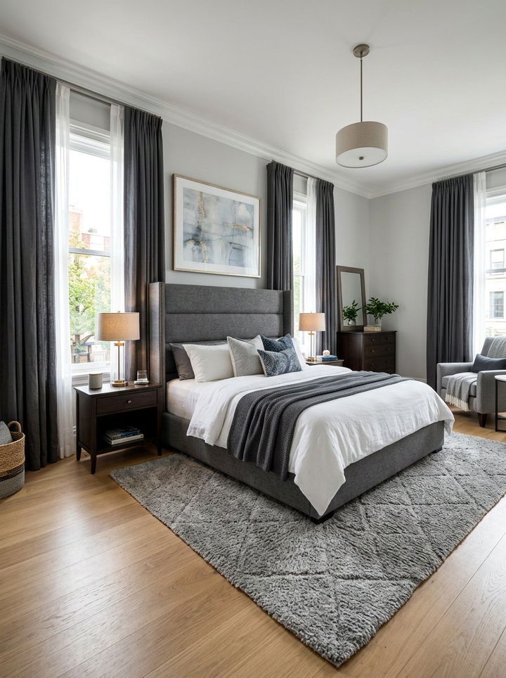 Gray Upholstered Bed Bedroom - 30 contemporary gray bedroom ideas