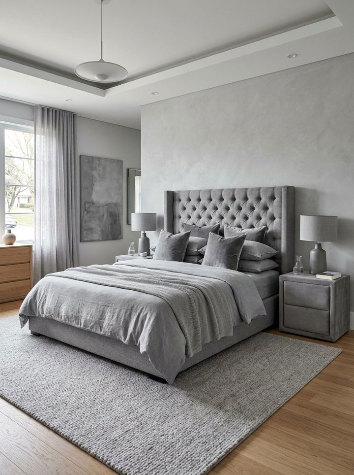 Gray Upholstered Bedroom Set - 30 bedroom sets