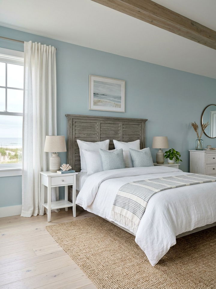 Gray Wash Wood Headboard - 30 bedroom wooden headboards