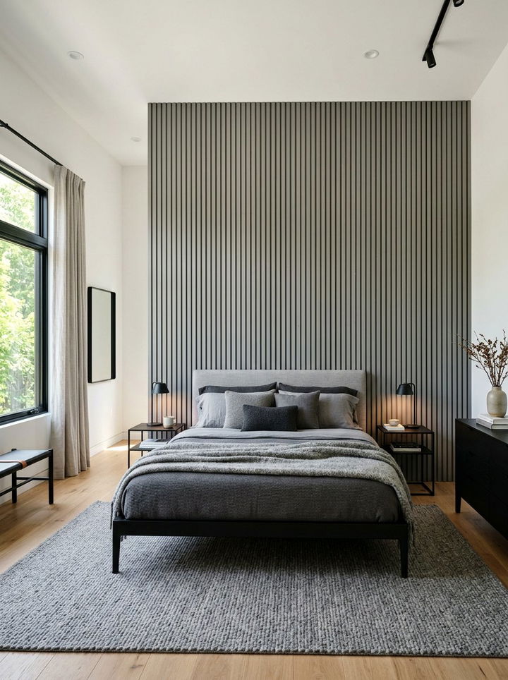 Gray Wood Paneling Bedroom - 30 contemporary gray bedroom ideas