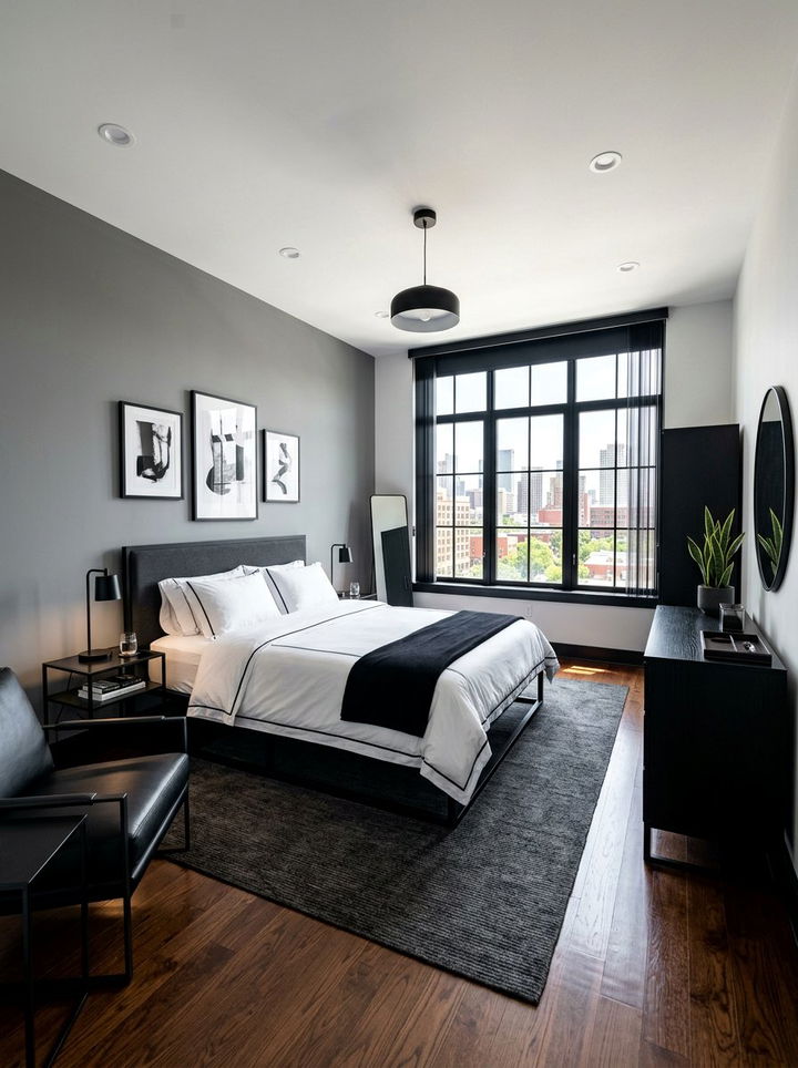 Gray and Black Bedroom - 30 bedroom gray walls