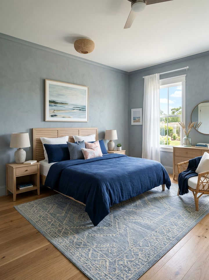 Gray and Blue Bedroom - 30 bedroom gray walls