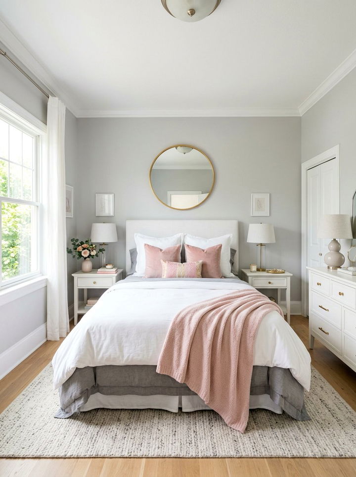 Gray and Pink Bedroom - 30 bedroom gray walls