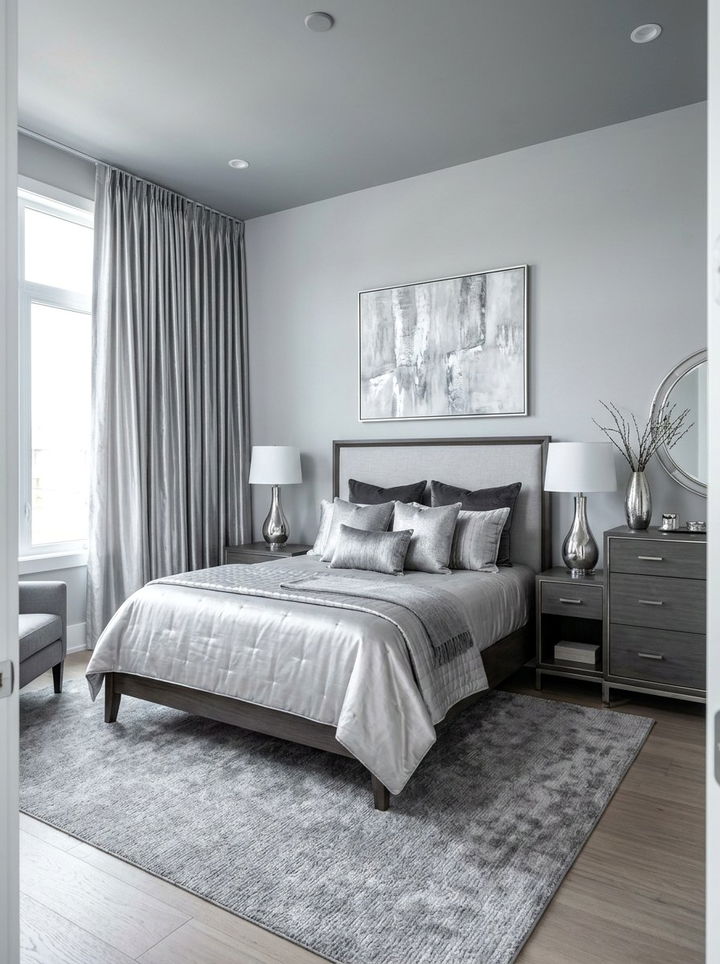 Gray and Silver Bedroom - 30 bedroom gray walls