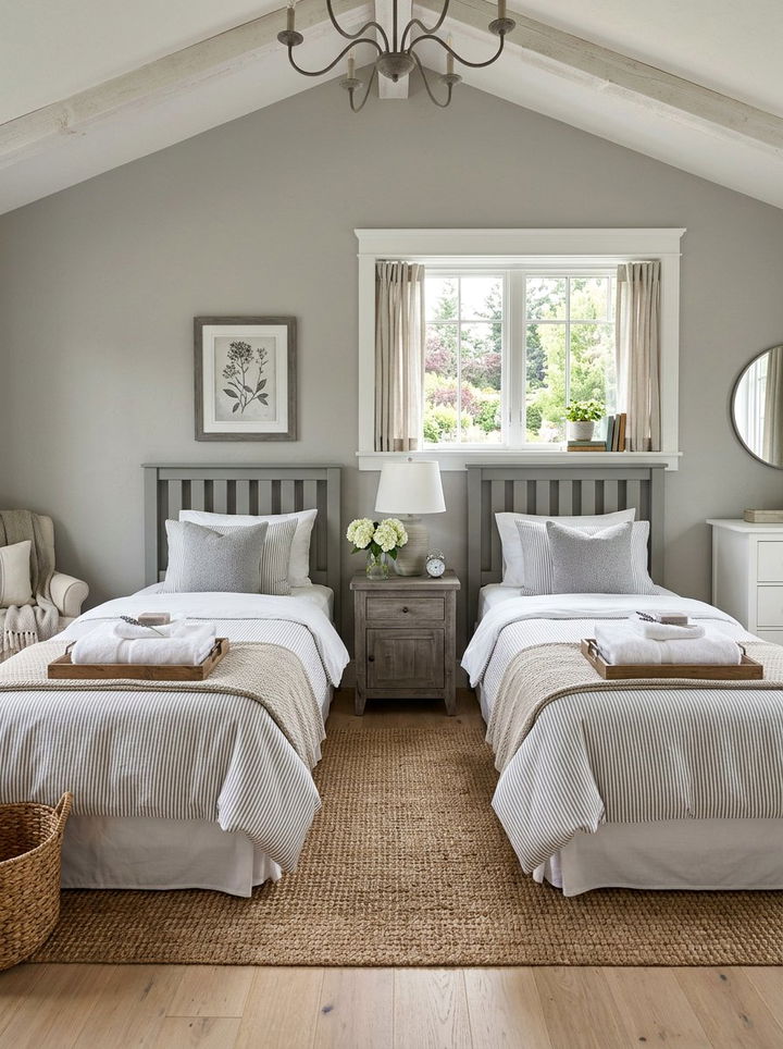 Gray farmhouse guest bedroom - 30 farmhouse gray bedroom ideas