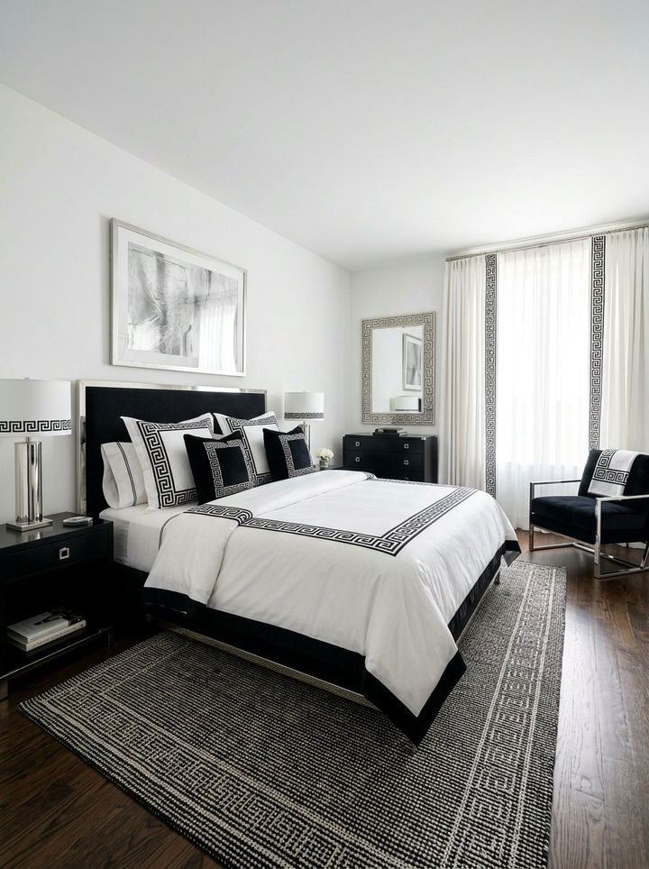 Greek Key Pattern Bedroom - 30 Hollywood regency bedroom ideas