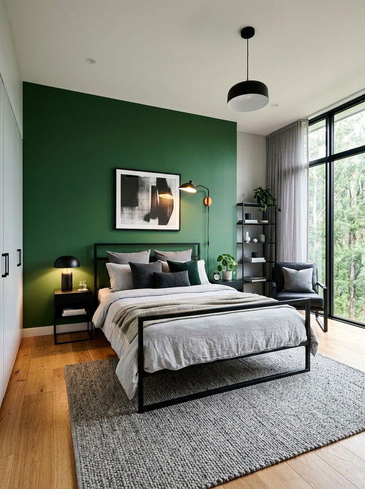 Green And Black Scandinavian Bedroom - 30 scandinavian green bedroom ideas