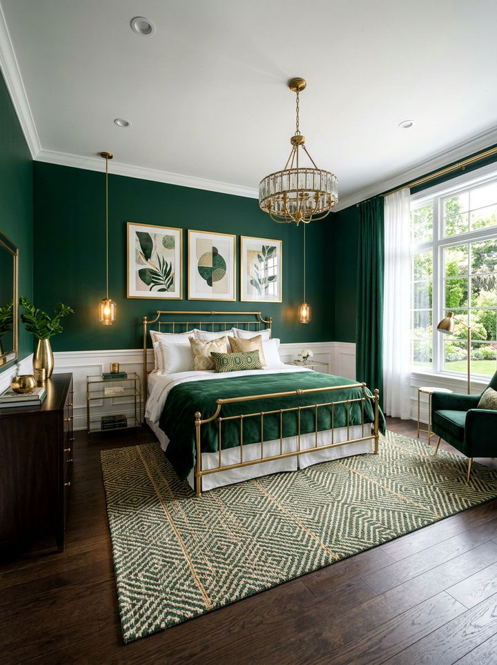 Green And Gold Master Bedroom - 30 forest green bedroom ideas