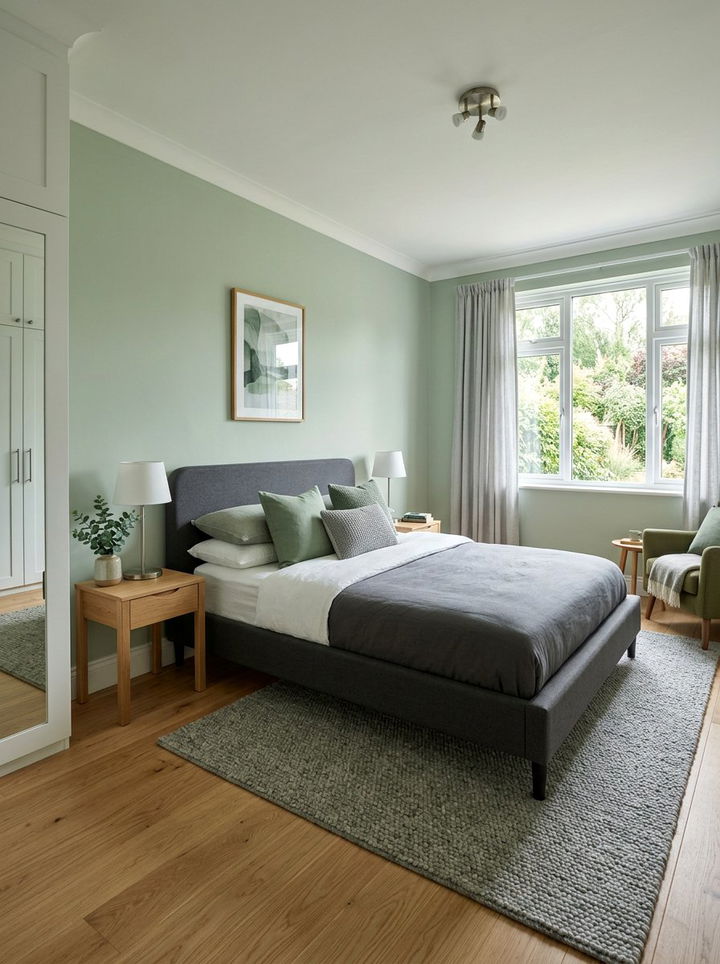 Green And Grey Scandinavian Bedroom - 30 scandinavian green bedroom ideas