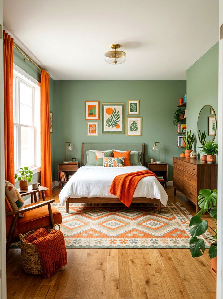 Green And Orange Color Palette - 30 dinosaur bedroom ideas