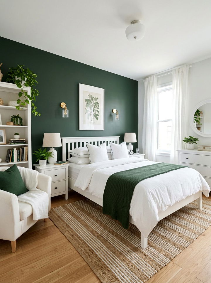 Green And White Bedroom - 30 bohemian green bedroom ideas
