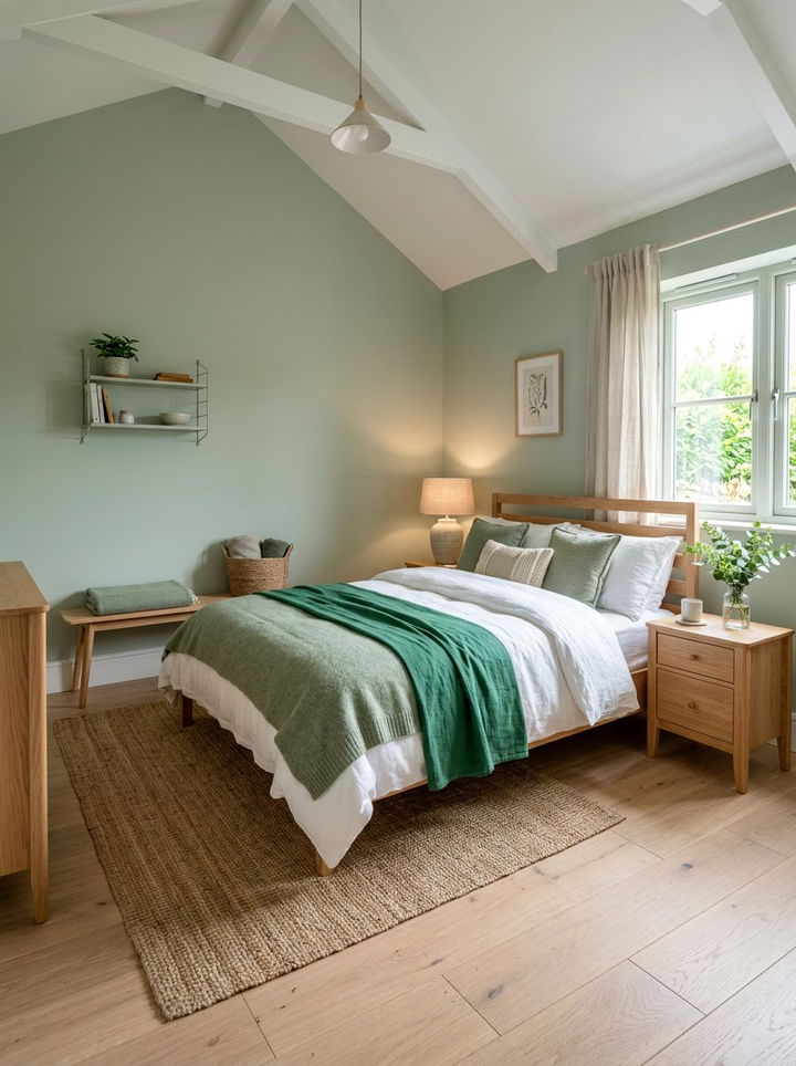 Green Guest Scandinavian Bedroom - 30 scandinavian green bedroom ideas