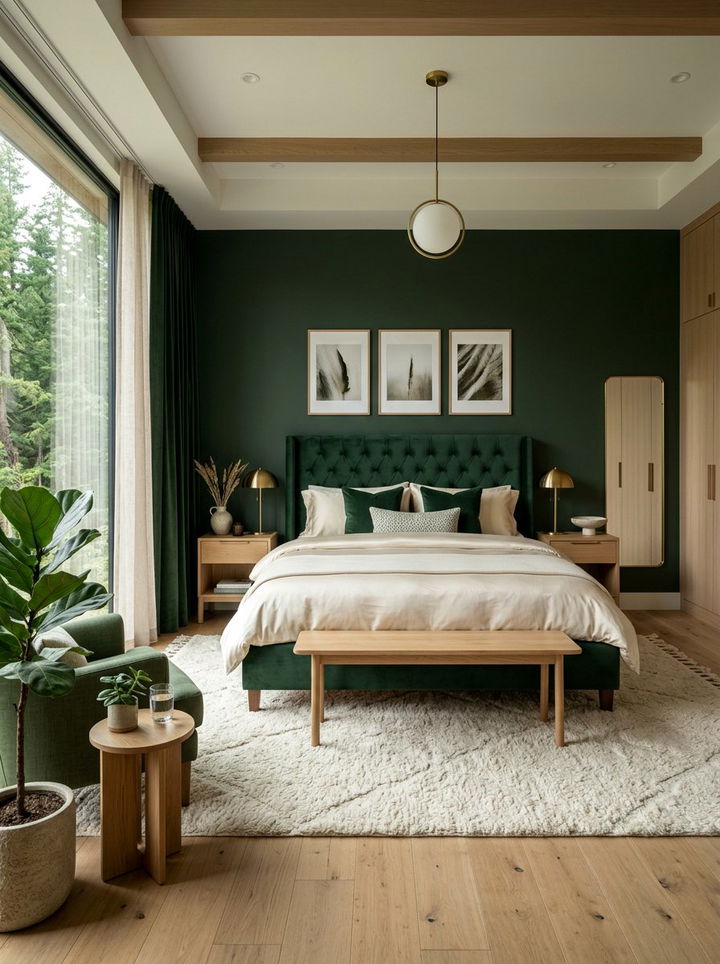 Green Luxury Scandinavian Bedroom - 30 scandinavian green bedroom ideas