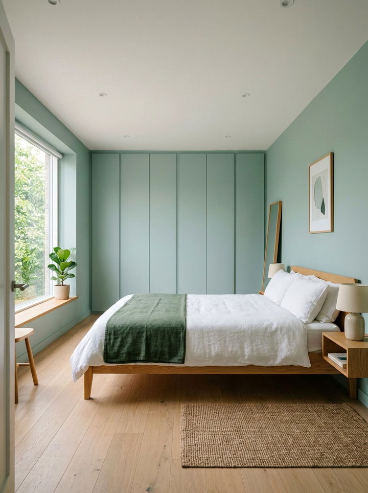 Green Minimalist Scandinavian Bedroom - 30 scandinavian green bedroom ideas